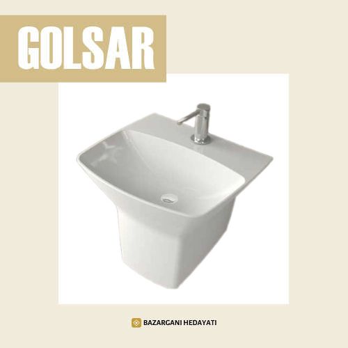 روشویی پایه سرخود گلسار مدل گاترین 47 رنگ ملانژ