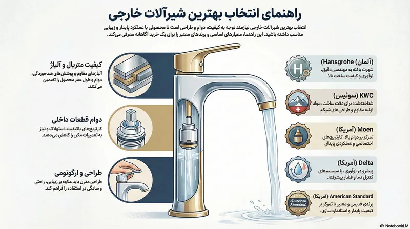 اینفوگرافیک بهترین برند شیرآلات خارجی
