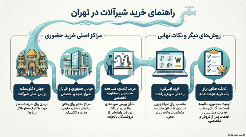 اینفوگرافیک شیرآلات از کجا بخریم